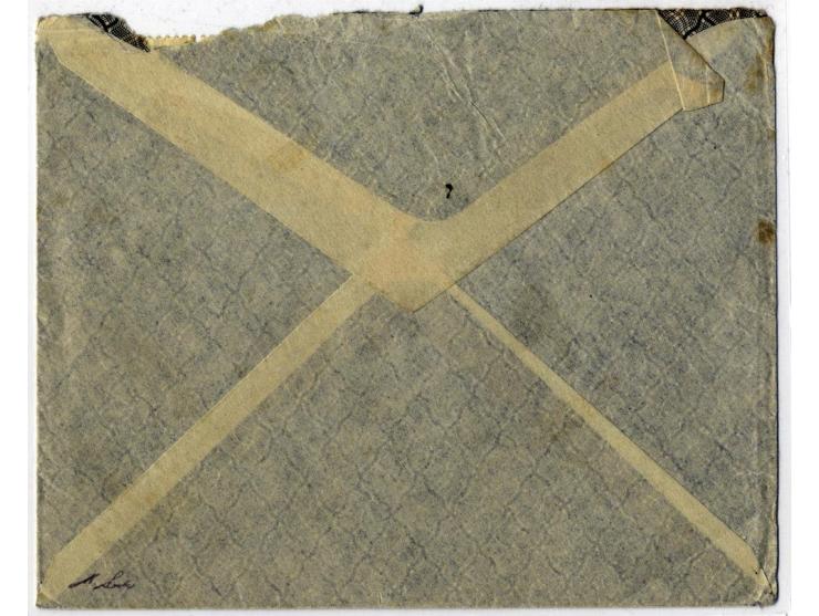 1917, handstamp "1335" on 1 ch. with additional franking on cover from "GULAHEK (TEHERAN) ??VII.17" to Col. Napier in England