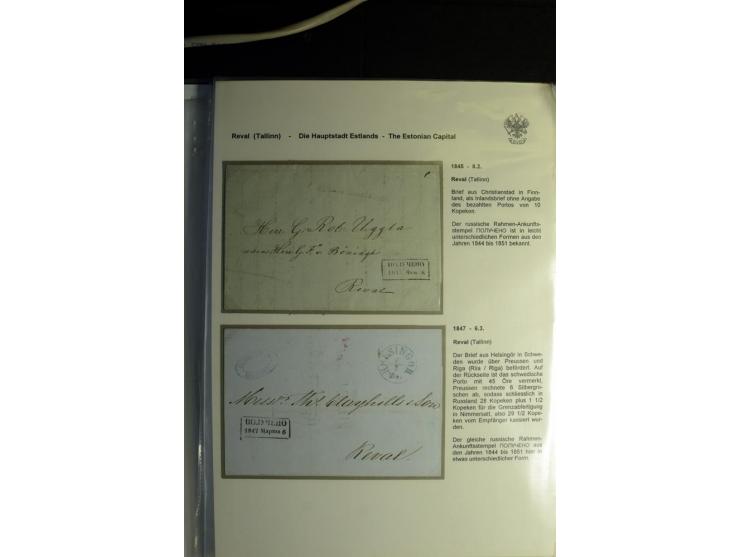 REVAL (TALLINN) - Die Hauptstadt Estlands - 1730/1855, Sammlung mit 25 Vorphila-Briefen, dabei ein Forwarded-Schiffs-Brief so
