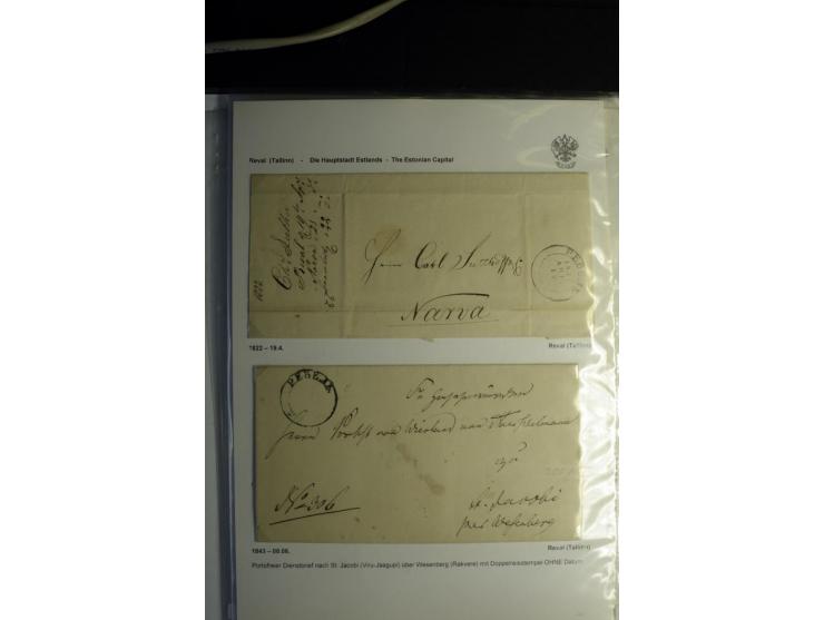 REVAL (TALLINN) - Die Hauptstadt Estlands - 1730/1855, Sammlung mit 25 Vorphila-Briefen, dabei ein Forwarded-Schiffs-Brief so