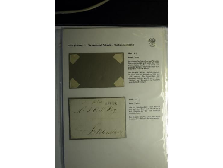 REVAL (TALLINN) - Die Hauptstadt Estlands - 1730/1855, Sammlung mit 25 Vorphila-Briefen, dabei ein Forwarded-Schiffs-Brief so