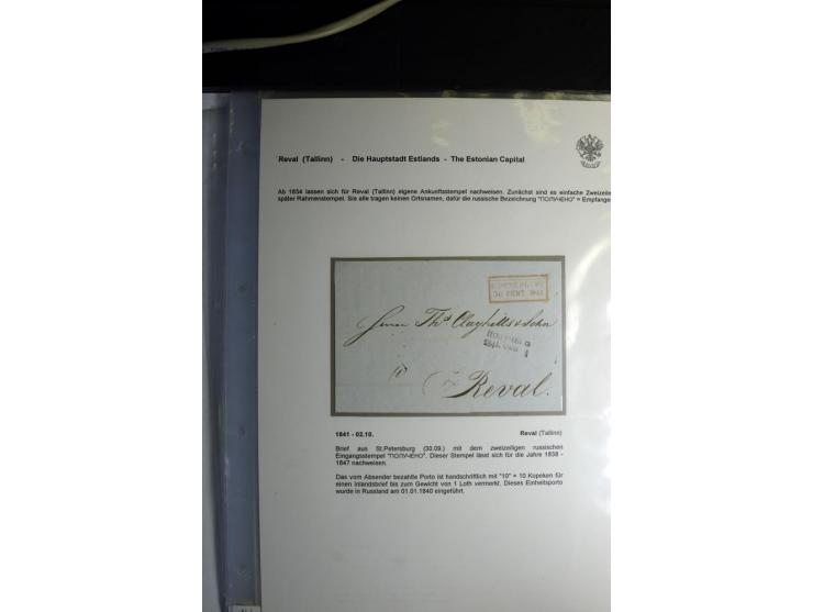 REVAL (TALLINN) - Die Hauptstadt Estlands - 1730/1855, Sammlung mit 25 Vorphila-Briefen, dabei ein Forwarded-Schiffs-Brief so