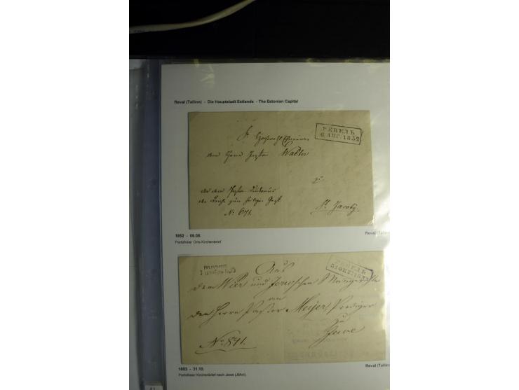 REVAL (TALLINN) - Die Hauptstadt Estlands - 1730/1855, Sammlung mit 25 Vorphila-Briefen, dabei ein Forwarded-Schiffs-Brief so
