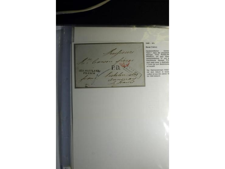REVAL (TALLINN) - Die Hauptstadt Estlands - 1730/1855, Sammlung mit 25 Vorphila-Briefen, dabei ein Forwarded-Schiffs-Brief so