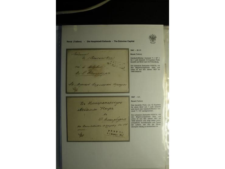 REVAL (TALLINN) - Die Hauptstadt Estlands - 1730/1855, Sammlung mit 25 Vorphila-Briefen, dabei ein Forwarded-Schiffs-Brief so