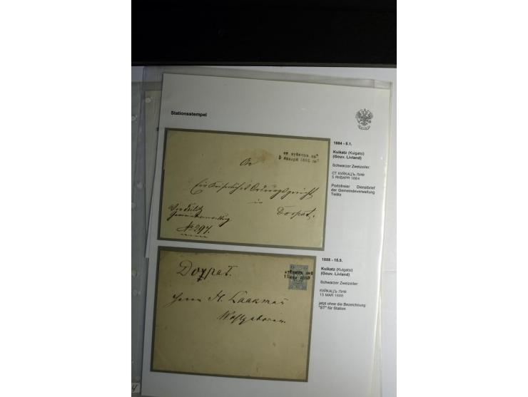 STATIONSSTEMPEL: 1874/88, interessante Sammlung von 18 Briefen, Ganzsachen und Umschlägen, dabei u.a. "UDDERN", "LEAL", "KUIK