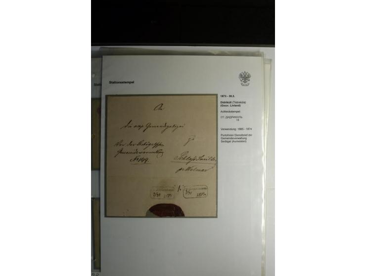 STATIONSSTEMPEL: 1874/88, interessante Sammlung von 18 Briefen, Ganzsachen und Umschlägen, dabei u.a. "UDDERN", "LEAL", "KUIK