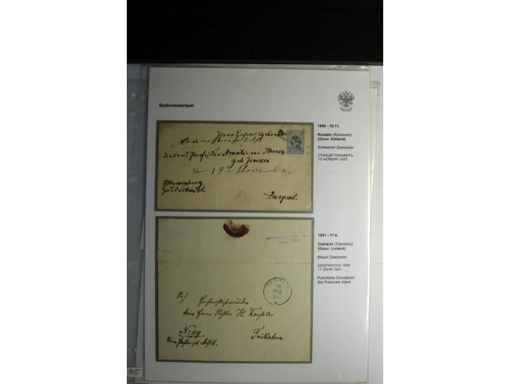 STATIONSSTEMPEL: 1874/88, interessante Sammlung von 18 Briefen, Ganzsachen und Umschlägen, dabei u.a. "UDDERN", "LEAL", "KUIK