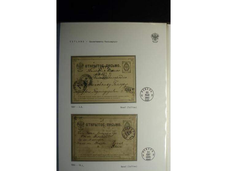 KREISSTEMPEL ESTLAND: 1860/1906, interessante Sammlung von 66 Briefen, Ganzsachen und Umschlägen, dabei R-Briefe, Wertbriefe,