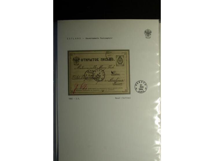 KREISSTEMPEL ESTLAND: 1860/1906, interessante Sammlung von 66 Briefen, Ganzsachen und Umschlägen, dabei R-Briefe, Wertbriefe,