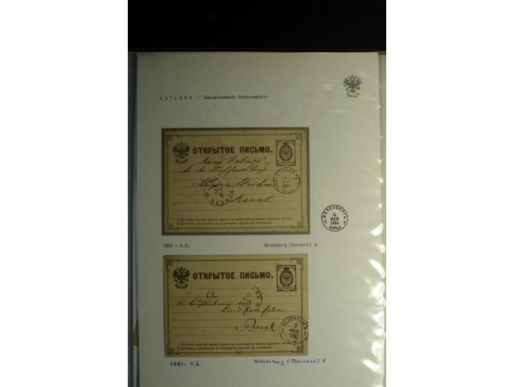 KREISSTEMPEL ESTLAND: 1860/1906, interessante Sammlung von 66 Briefen, Ganzsachen und Umschlägen, dabei R-Briefe, Wertbriefe,