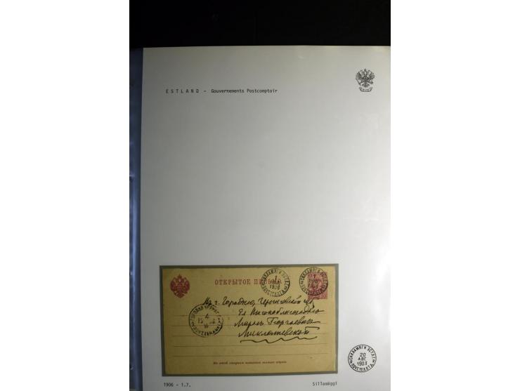KREISSTEMPEL ESTLAND: 1860/1906, interessante Sammlung von 66 Briefen, Ganzsachen und Umschlägen, dabei R-Briefe, Wertbriefe,