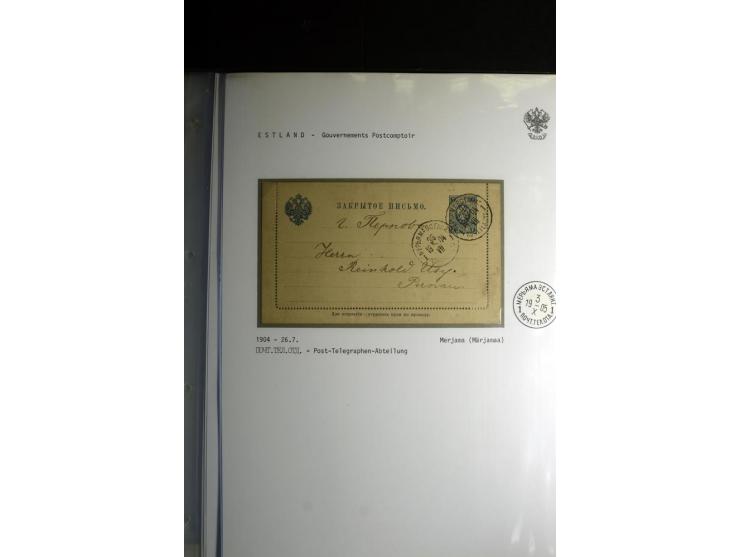 KREISSTEMPEL ESTLAND: 1860/1906, interessante Sammlung von 66 Briefen, Ganzsachen und Umschlägen, dabei R-Briefe, Wertbriefe,