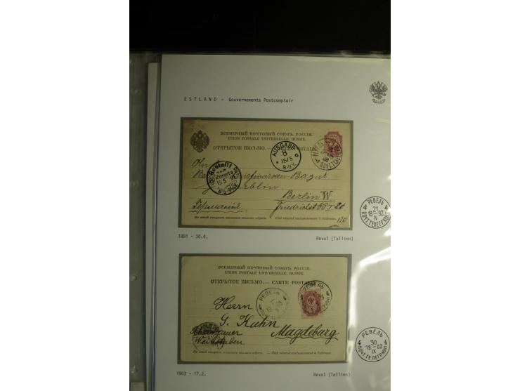 KREISSTEMPEL ESTLAND: 1860/1906, interessante Sammlung von 66 Briefen, Ganzsachen und Umschlägen, dabei R-Briefe, Wertbriefe,