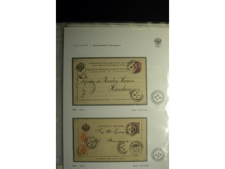 KREISSTEMPEL ESTLAND: 1860/1906, interessante Sammlung von 66 Briefen, Ganzsachen und Umschlägen, dabei R-Briefe, Wertbriefe,