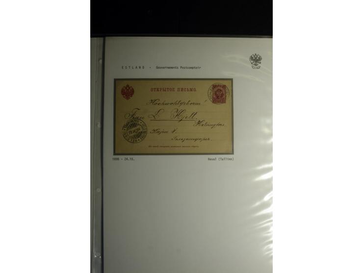 KREISSTEMPEL ESTLAND: 1860/1906, interessante Sammlung von 66 Briefen, Ganzsachen und Umschlägen, dabei R-Briefe, Wertbriefe,
