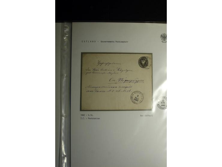KREISSTEMPEL ESTLAND: 1860/1906, interessante Sammlung von 66 Briefen, Ganzsachen und Umschlägen, dabei R-Briefe, Wertbriefe,