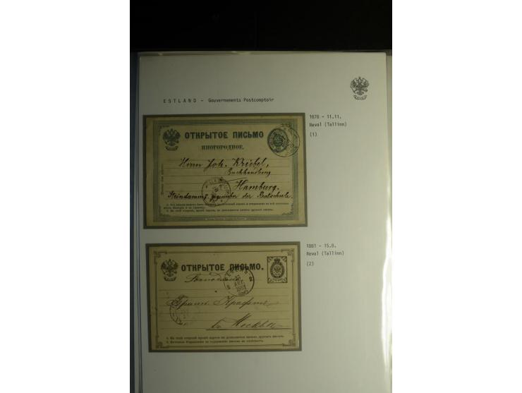 KREISSTEMPEL ESTLAND: 1860/1906, interessante Sammlung von 66 Briefen, Ganzsachen und Umschlägen, dabei R-Briefe, Wertbriefe,