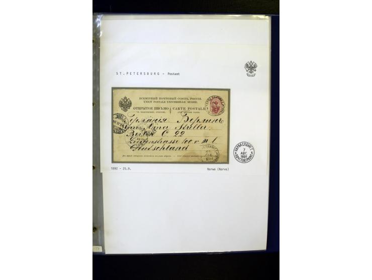 KREISSTEMPEL LIVLAND: 1869/1914, interessante Sammlung von 49 Briefen, Ganzsachen und Umschlägen inkl. R-Briefen und  einer G