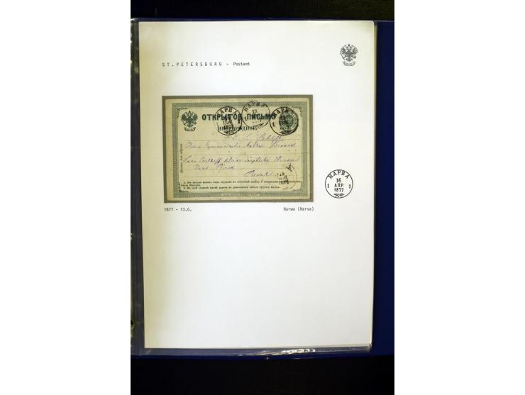 KREISSTEMPEL LIVLAND: 1869/1914, interessante Sammlung von 49 Briefen, Ganzsachen und Umschlägen inkl. R-Briefen und  einer G