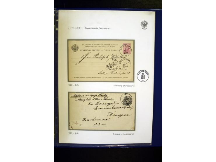 KREISSTEMPEL LIVLAND: 1869/1914, interessante Sammlung von 49 Briefen, Ganzsachen und Umschlägen inkl. R-Briefen und  einer G