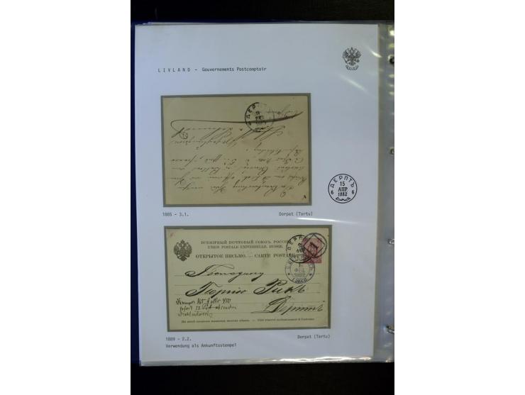 KREISSTEMPEL LIVLAND: 1869/1914, interessante Sammlung von 49 Briefen, Ganzsachen und Umschlägen inkl. R-Briefen und  einer G