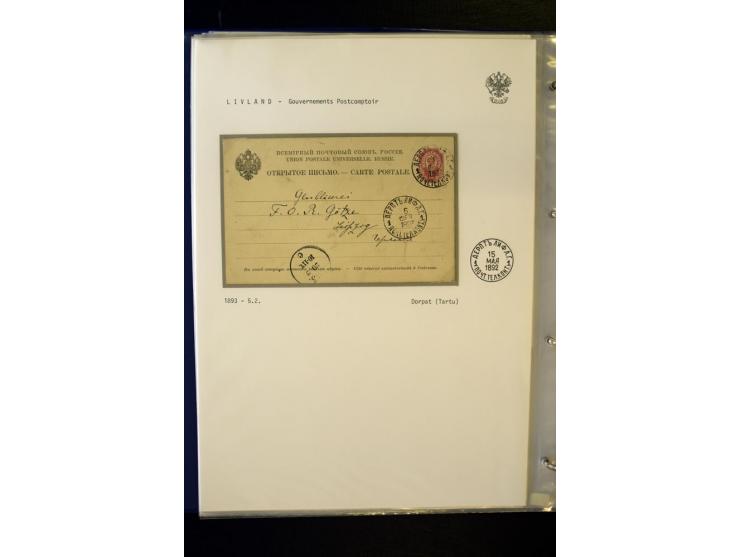 KREISSTEMPEL LIVLAND: 1869/1914, interessante Sammlung von 49 Briefen, Ganzsachen und Umschlägen inkl. R-Briefen und  einer G