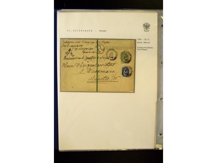 KREISSTEMPEL LIVLAND: 1869/1914, interessante Sammlung von 49 Briefen, Ganzsachen und Umschlägen inkl. R-Briefen und  einer G