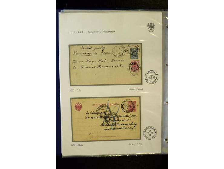 KREISSTEMPEL LIVLAND: 1869/1914, interessante Sammlung von 49 Briefen, Ganzsachen und Umschlägen inkl. R-Briefen und  einer G