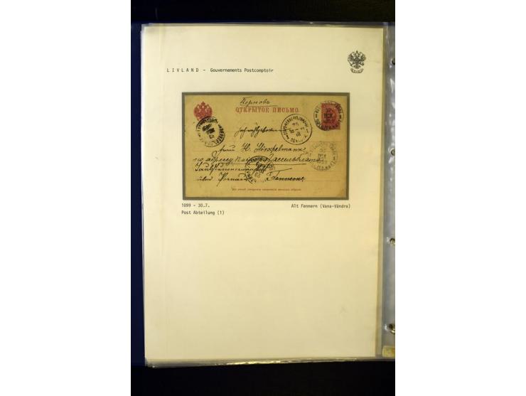 KREISSTEMPEL LIVLAND: 1869/1914, interessante Sammlung von 49 Briefen, Ganzsachen und Umschlägen inkl. R-Briefen und  einer G