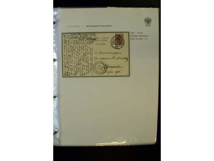 KREISSTEMPEL LIVLAND: 1869/1914, interessante Sammlung von 49 Briefen, Ganzsachen und Umschlägen inkl. R-Briefen und  einer G