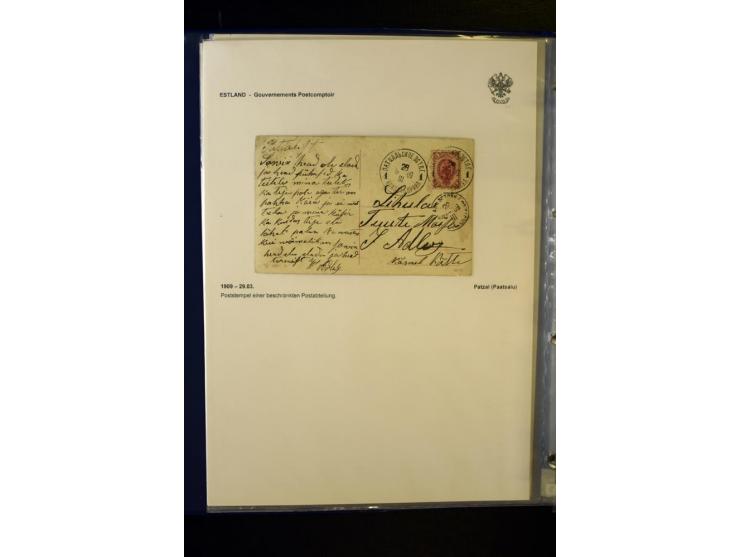 KREISSTEMPEL LIVLAND: 1869/1914, interessante Sammlung von 49 Briefen, Ganzsachen und Umschlägen inkl. R-Briefen und  einer G