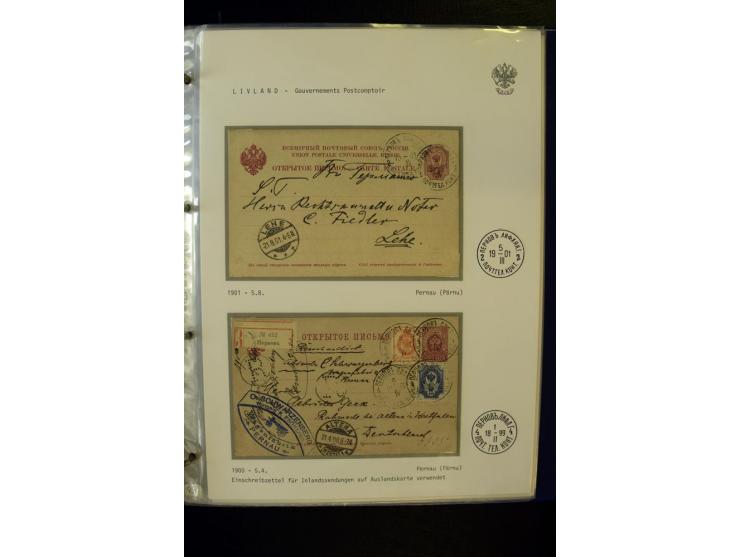 KREISSTEMPEL LIVLAND: 1869/1914, interessante Sammlung von 49 Briefen, Ganzsachen und Umschlägen inkl. R-Briefen und  einer G