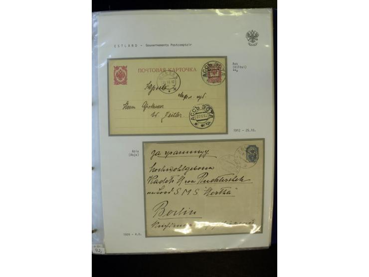 BRÜCKENSTEMPEL ESTLAND: 1904/17, über 60 Briefe und Karten (dabei einige wenige Provinz St. Petersburg), dabei viele R-Briefe