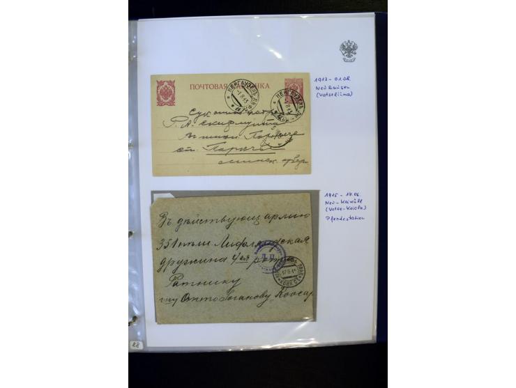 BRÜCKENSTEMPEL ESTLAND: 1904/17, über 60 Briefe und Karten (dabei einige wenige Provinz St. Petersburg), dabei viele R-Briefe