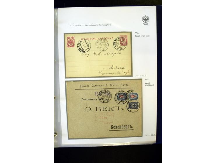 BRÜCKENSTEMPEL ESTLAND: 1904/17, über 60 Briefe und Karten (dabei einige wenige Provinz St. Petersburg), dabei viele R-Briefe