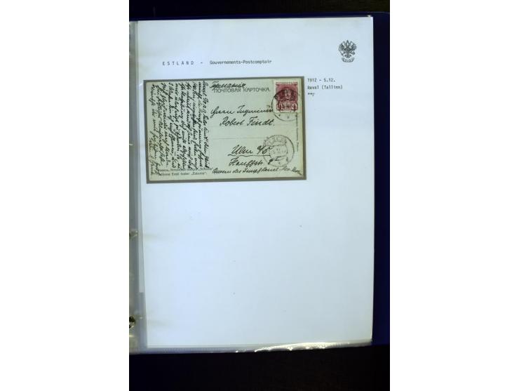 BRÜCKENSTEMPEL ESTLAND: 1904/17, über 60 Briefe und Karten (dabei einige wenige Provinz St. Petersburg), dabei viele R-Briefe