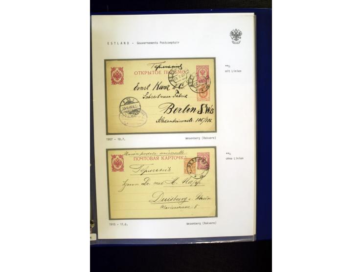 BRÜCKENSTEMPEL ESTLAND: 1904/17, über 60 Briefe und Karten (dabei einige wenige Provinz St. Petersburg), dabei viele R-Briefe