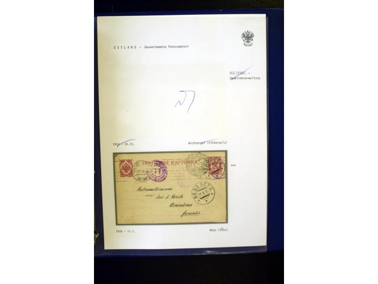 BRÜCKENSTEMPEL ESTLAND: 1904/17, über 60 Briefe und Karten (dabei einige wenige Provinz St. Petersburg), dabei viele R-Briefe