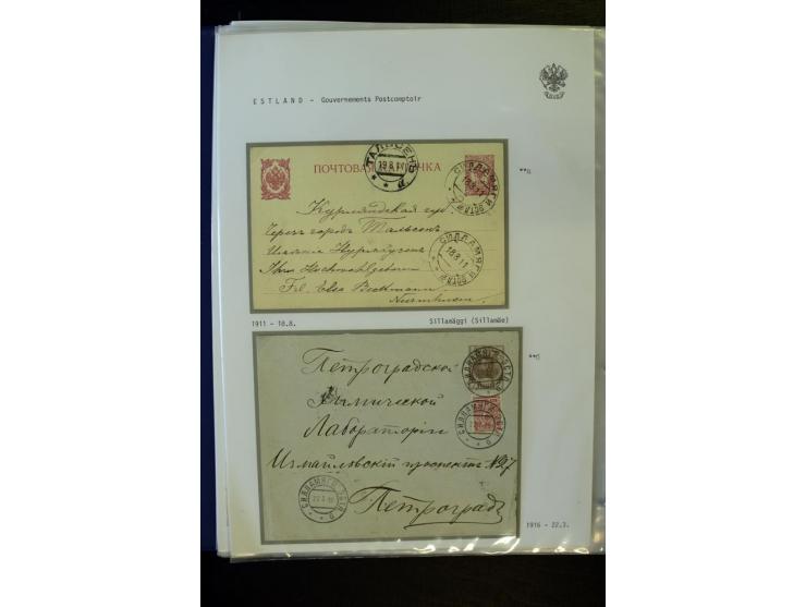 BRÜCKENSTEMPEL ESTLAND: 1904/17, über 60 Briefe und Karten (dabei einige wenige Provinz St. Petersburg), dabei viele R-Briefe