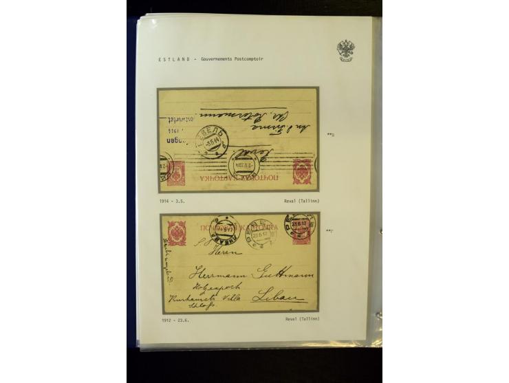 BRÜCKENSTEMPEL ESTLAND: 1904/17, über 60 Briefe und Karten (dabei einige wenige Provinz St. Petersburg), dabei viele R-Briefe