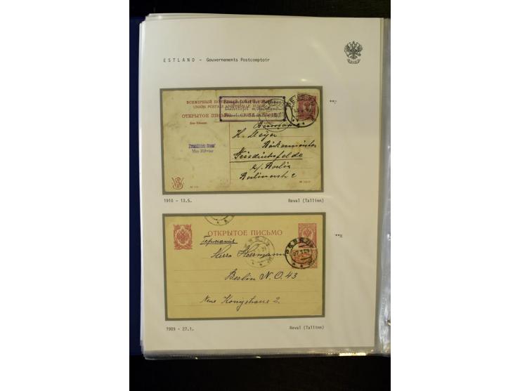 BRÜCKENSTEMPEL ESTLAND: 1904/17, über 60 Briefe und Karten (dabei einige wenige Provinz St. Petersburg), dabei viele R-Briefe