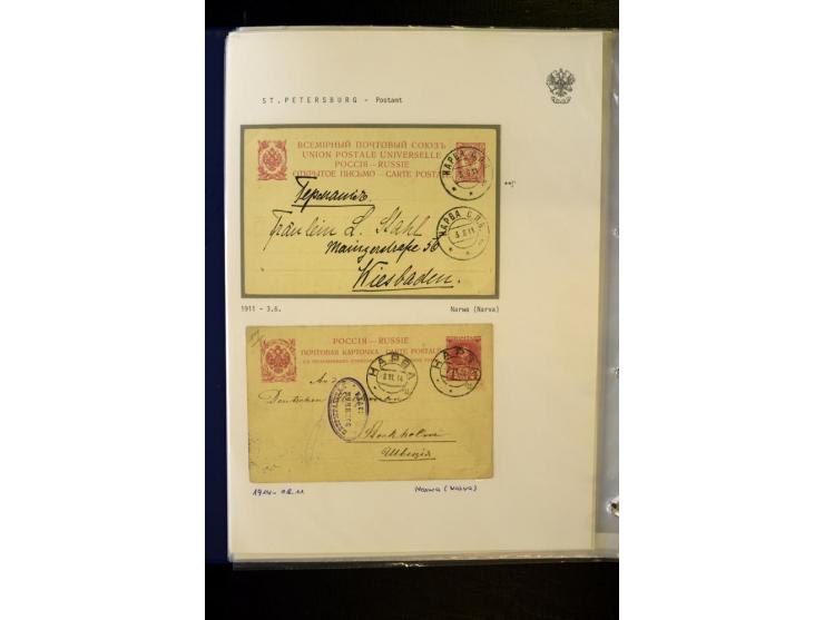 BRÜCKENSTEMPEL ESTLAND: 1904/17, über 60 Briefe und Karten (dabei einige wenige Provinz St. Petersburg), dabei viele R-Briefe