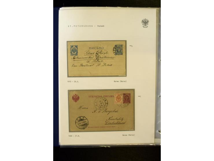 BRÜCKENSTEMPEL ESTLAND: 1904/17, über 60 Briefe und Karten (dabei einige wenige Provinz St. Petersburg), dabei viele R-Briefe