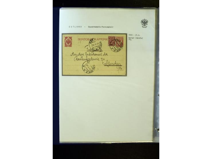 BRÜCKENSTEMPEL ESTLAND: 1904/17, über 60 Briefe und Karten (dabei einige wenige Provinz St. Petersburg), dabei viele R-Briefe