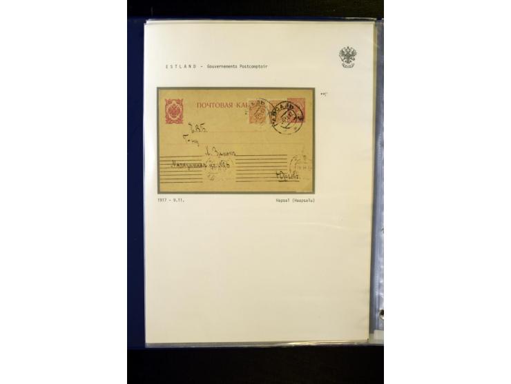 BRÜCKENSTEMPEL ESTLAND: 1904/17, über 60 Briefe und Karten (dabei einige wenige Provinz St. Petersburg), dabei viele R-Briefe