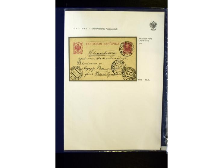 BRÜCKENSTEMPEL ESTLAND: 1904/17, über 60 Briefe und Karten (dabei einige wenige Provinz St. Petersburg), dabei viele R-Briefe