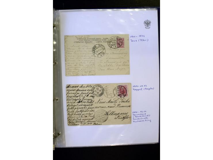 BRÜCKENSTEMPEL LIVLAND: 1904/17, über 30 Briefe und Karten, dabei viele R-Briefe, außerdem Ansichtskarten und Zensuren, zwei 