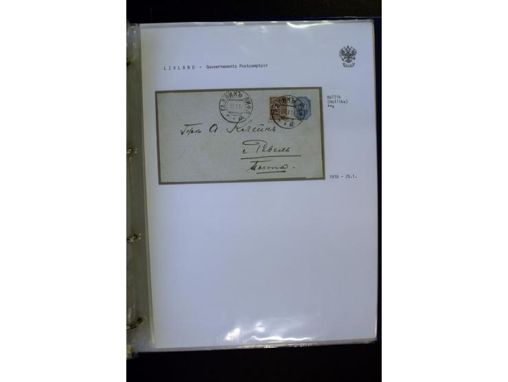 BRÜCKENSTEMPEL LIVLAND: 1904/17, über 30 Briefe und Karten, dabei viele R-Briefe, außerdem Ansichtskarten und Zensuren, zwei 