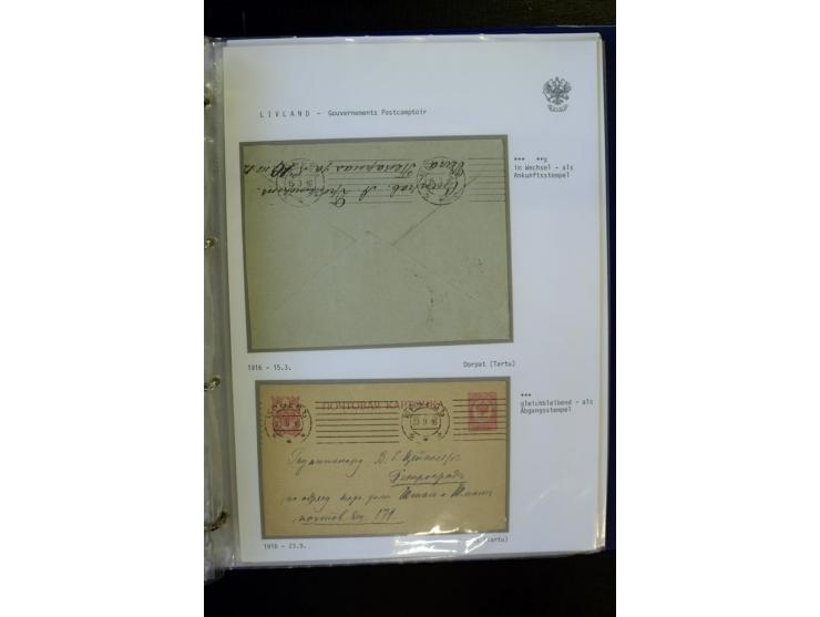 BRÜCKENSTEMPEL LIVLAND: 1904/17, über 30 Briefe und Karten, dabei viele R-Briefe, außerdem Ansichtskarten und Zensuren, zwei 