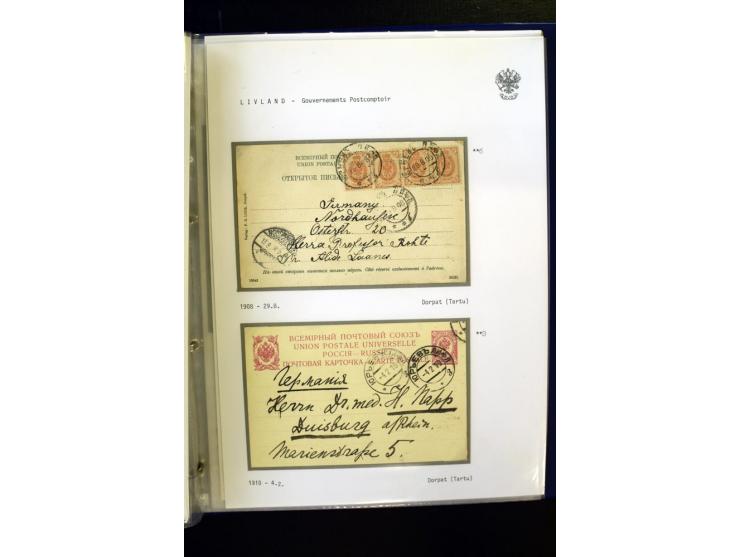 BRÜCKENSTEMPEL LIVLAND: 1904/17, über 30 Briefe und Karten, dabei viele R-Briefe, außerdem Ansichtskarten und Zensuren, zwei 